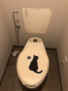 トイレタンクを外したところ