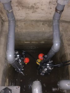 交換後の排水ポンプ