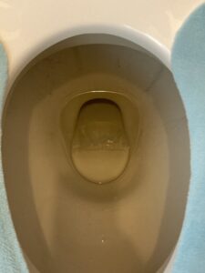 修理後の便器内