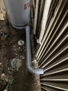新設の屋外排水管