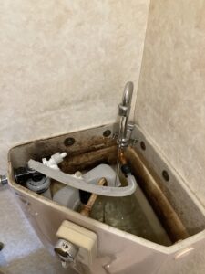部品交換後のタンク内