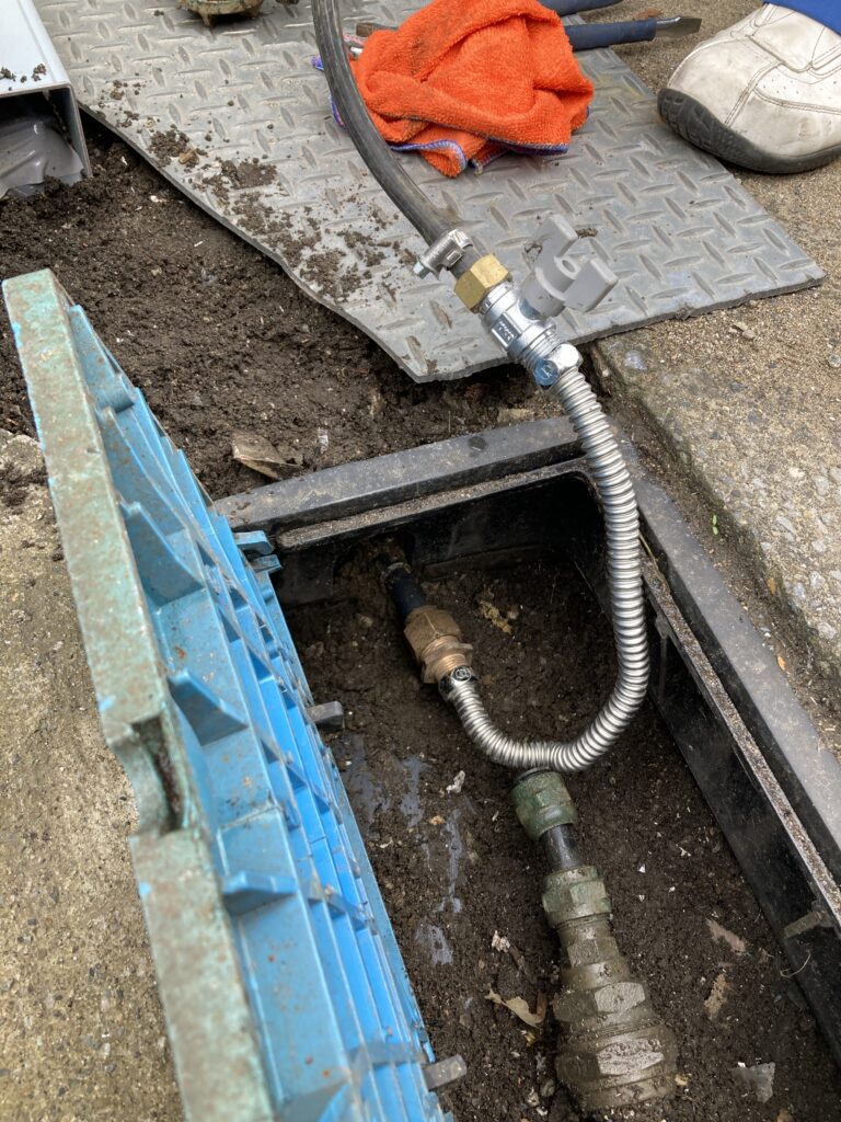 水道管へ接続