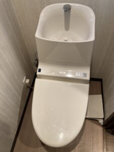 設置されていた一体型トイレ