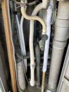 バルブ、給水管一部交換後