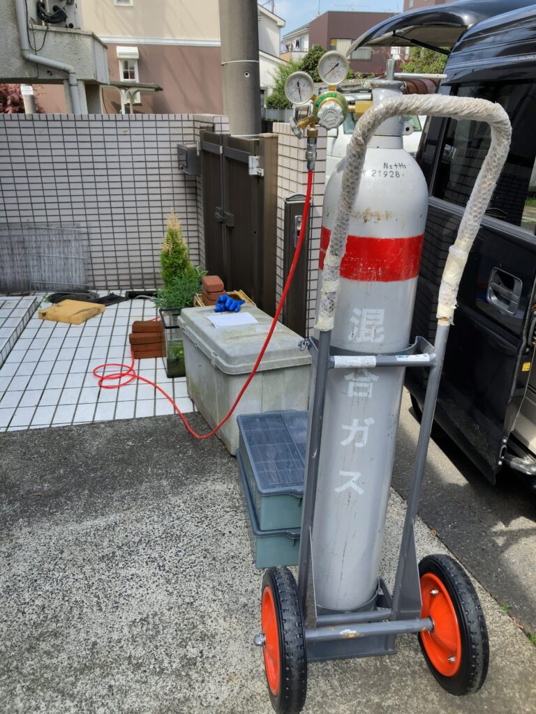 トレーサーガス調査準備