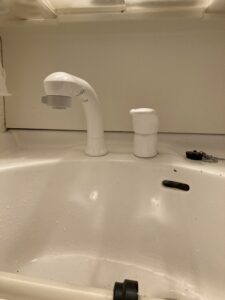 洗面混合栓交換後