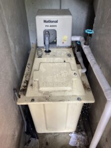 交換前の給水ポンプ
