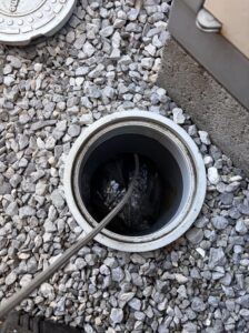 屋外排水桝より高圧洗浄